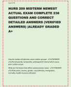 ANCC PMHNP PSYCH MENTAL HEALTH NP EXAM NEWEST  2024-2025 ACTUAL EXAM COMPLETE QUESTIONS AND  CORRECT VERIFIED ANSWERS(DETAILED ANSWERS)|100%  GUARANTEED PASS!|GRADED A+ What is the lactation risk for Vibrid? - ANSWER-currently  unknown.