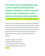 2024 HESI RN EXIT EXAM ORIGINAL AND LATEST EXAM 500 QUESTIONS AND CORRECT ANSWERS ALREADY RATED BY EXPERTS AND CONSIDERED AS BEST HESI RN EXIT EXAM VERIFIED ANSWERS                                                            (GUARANTEED PASS 100% BRAND NEW!!)