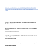 DPR LAWS AND REGULATIONS EXAM COMPLETE QUESTIONS WITH VERIFIED  ANSWERS CURRENTLY TESTING VERSIONS AND SOLUTIONS GRADED A+ NEWEST  EXAM!!