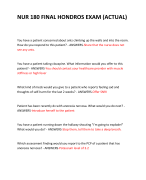 NUR 180 FINAL HONDROS EXAM (ACTUAL) 2024 QUESTIONS AND ANSWERS