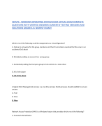 FEDVTE - WINDOWS OPERATING SYSTEM EXAM ACTUAL EXAM COMPLETE  QUESTIONS WITH VERIFIED ANSWERS CURRENTLY TESTING VERSIONS AND  SOLUTIONS GRADED A+ NEWEST EXAM!!