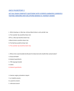 AMCA PHLEBOTOMY 2  ACTUAL EXAM COMPLETE QUESTIONS WITH VERIFIED ANSWERS CURRENTLY  TESTING VERSIONS AND SOLUTIONS GRADED A+ NEWEST EXAM!! 