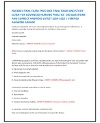 NSG6001 FINAL EXAM /NSG 6001 FINAL EXAM AND STUDY  GUIDE FOR ADVANCED NURSING PRACTICE 100 QUESTIONS  AND CORRECT ANSWERS LATEST 2024-2025 | VERIFIED  ANSWERS AGRAD