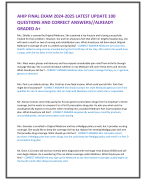 AHIP FINAL EXAM 2024-2025 LATEST UPDATE 100  QUESTIONS AND CORRECT ANSWERS//ALREADY  GRADED A+