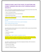 COMPLEX EXAM 3 AND STUDY GUIDE 170 QUESTIONS AND  CORRECT ANSWERS 2024-2025 LATEST VERSION//ALREADY 