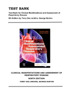 Test Bank For Clinical Manifestations and Assessment of Respiratory Disease, 9th Edition, Terry Des Jardins, George Burton, 9780323871501, (CHAPTERS 1-45)