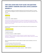 ENPC REAL EXAM AND STUDY GUIDE 140 QUESTIONS  AND CORRECT ANSWERS 2024-2025 LATEST//ALREADY  GRADED A+