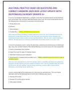 AH3 FINAL PRACTICE EXAM 100 QUESTIONS AND  CORRECT ANSWERS 2024-2025 LATEST UPDATE WITH  RATIONALES//ALREADY GRADED A+