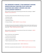 ENA EMERGENCY NURSING // ENA EMERGENCY NURSING  ORIENTATION REAL EXAM AND STUDY GUIDE 400+  QUESTIONS AND CORRECT ANSWERS 2024-2025  LATEST//ALREADY GRADED A+
