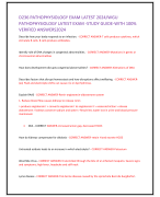 D236 PATHOPHYSIOLOGY EXAM LATEST 2024/WGU  PATHOPHYSIOLOGY LATEST EXAM -STUDY GUIDE-WITH 100%  VERIFIED ANSWERS2024