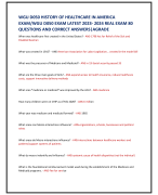 WGU D050 HISTORY OF HEALTHCARE IN AMERICA  EXAM/WGU D050 EXAM LATEST 2023- 2024 REAL EXAM 80  QUESTIONS AND CORRECT ANSWERS|AGRADE