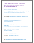 AACVPR CCRP REAL EXAM AND STUDY GUIDE 500+  QUESTIONS AND CORRECT ANSWERS 2024-2025  LATEST//ALREADY GRADED A+