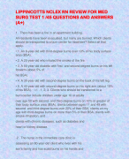 LIPPINCOTTS NCLEX RN REVIEW FOR MED SURG TEST 1 /45 QUESTIONS AND ANSWERS (A+)