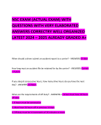 NAB CORE EXAM (ACTUAL EXAM) WITH 120+ QUESTIONS WITH VERY ELABORATED ANSWERS CORRECTRY WELL ORGANIZED LATEST 2024 – 2025 ALREADY GRADED A+ 