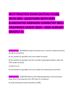 2025 CPCS – CREDENTIALING AND PRIVILEGING EXAM (ACTUAL EXAM) WITH QUESTIONS WITH VERY ELABORATED ANSWERS CORRECTRY WELL ORGANIZED LATEST ALREADY GRADED A+     