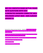 PHARMACOLOGY PENN FOSTER VETERINARY TECHNICIAN EXAM (ACTUAL EXAM) WITH QUESTIONS WITH VERY ELABORATED ANSWERS CORRECTRY WELL ORGANIZED LATEST 2024 – 2025 ALREADY GRADED A+ 