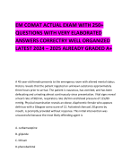 EM COMAT ACTUAL EXAM WITH 250+  QUESTIONS WITH VERY ELABORATED ANSWERS CORRECTRY WELL ORGANIZED LATEST 2024 – 2025 ALREADY GRADED A+ 