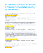 ATI FLUID AND ELECTROLYTES 2024-2026 LATEST UPDATE QUESTIONS & ANSWERS FLUID AND ELECTROLYTES BALANCE AND DISTURBANCE| VICTORY ALL THE WAY