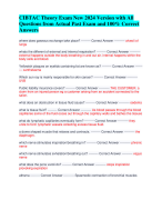 CIBTAC Theory Exam New 2024 Version with All  Questions from Actual Past Exam and 100% Correct  Answers