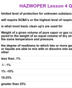 HAZWOPER 40 Lesson 4 QUIZ (with 100% Verified Answers) / 2024