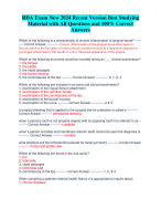 RDA Exam New 2024 Recent Version Best Studying  Material with All Questions and 100% Correct  Answers