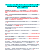 Washington State DOL Written Test New 2024 Version Best  Studying Material with All Questions from Actual Past  Exam and Answers