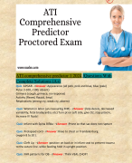 ATI comprehensive predictor 1 2024 /Questions With Complete Solutions (A+)