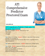 ATI Comprehensive Predictor 2 flash cards /322 Questions And Answers