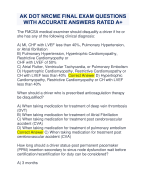 AK DOT NRCME FINAL EXAM QUESTIONS  WITH ACCURATE ANSWERS RATED A+