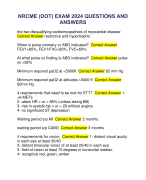 NRCME (DOT) EXAM 2024 QUESTIONS AND  ANSWERS