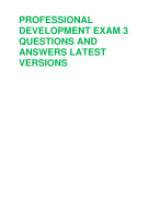 PROFESSIONAL  DEVELOPMENT EXAM 3  QUESTIONS AND  ANSWERS LATEST  VERSIONS