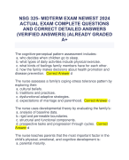 NSG 325- MIDTERM EXAM NEWEST 2024  ACTUAL EXAM COMPLETE QUESTIONS  AND CORRECT DETAILED ANSWERS  (VE