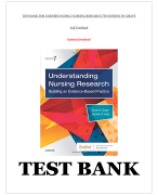 Test Bank for Understanding Nursing Research, 7th Edition, Susan Grove, Jennifer Gray,