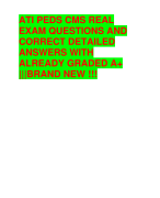 ATI PEDS CMS REAL  EXAM QUESTIONS AND  CORRECT DETAILED  ANSWERS WITH  ALREADY GRADED A+  |||BRAND NEW !!!