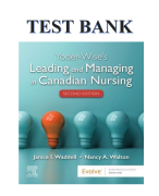 TEST BANK FOR YODER-WISE’S LEADING AND MANAGING IN CANADIAN NURSING, 2ND EDITION, PATRICIA S. YODER-WISE, JANICE WADDELL, NANCY WALTON,