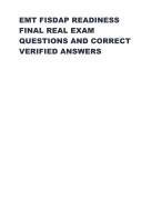EMT FISDAP READINESS  FINAL REAL EXAM  QUESTIONS AND CORRECT  VERIFIED ANSWERS