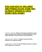 WGU C458 HEALTH ,WELLNESS  AND FITNESS ACTUAL EXAM 100%  [ALREADY GRADED A+} REAL  EXAM!!! REAL EXAM!!!
