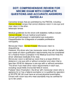 DOT: COMPREHENSIVE REVIEW FOR  NRCME EXAM WITH COMPLETE  QUESTIONS AND ACCURATE ANSWERS  RATED A+