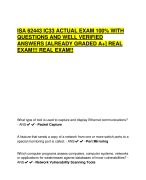 ISA 62443 IC33 ACTUAL EXAM 100% WITH  QUESTIONS AND WELL VERIFIED  ANSWERS [ALREADY GRADED A+] REAL  EXAM!!! REAL EXAM!!