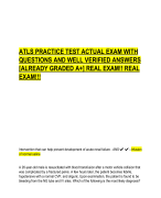 ATLS PRACTICE TEST ACTUAL EXAM WITH  QUESTIONS AND WELL VERIFIED ANSWERS  [ALREADY GRADED A+] REAL EXAM!! REAL  EXAM!!!
