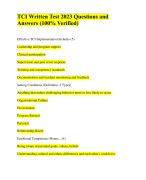 TCI Written Test 2023 Questions and Answers (100% Verified)