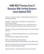 AAMC MCAT Practice Exam 3  Questions With Verified Answers  Latest Updated 2024