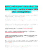 NPMA CPPS Practice Test