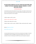PSI FNP EXAM COMPLETE ACTUAL EXAM 450 QUESTIONS AND CORRECT DETAILED ANSWERS ALREADY GRADED A+ LATEST 2024-2025 UPDATE