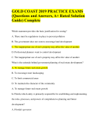 GOLD COAST 2019 PRACTICE EXAMS (Questions and Answers, A+ Rated Solution Guide) Complete