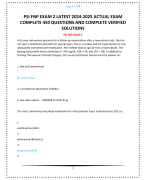 PSI FNP EXAM 2 LATEST 2024-2025 ACTUAL EXAM COMPLETE 450 QUESTIONS AND COMPLETE VERIFIED SOLUTIONS 