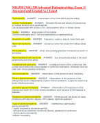 NSG530 | NSG 530 Advanced Pathophysiology Exam 3| Answered and Graded A+ | Latest