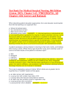 Test Bank For Medical-Surgical Nursing, 8th Edition (Linton, 2023), Chapter 1-63 , 9780323826716 , All Chapters with Answers and Rationals