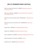 BIO 117 HONDROS EXAM 3 (ACTUAL)  2024 QUESTIONS AND ANSWERS