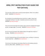 HFRG: PPCT INSTRUCTOR STUDY GUIDE FOR TEST (ACTUAL) 2024 QUESTIONS AND ANSWERS